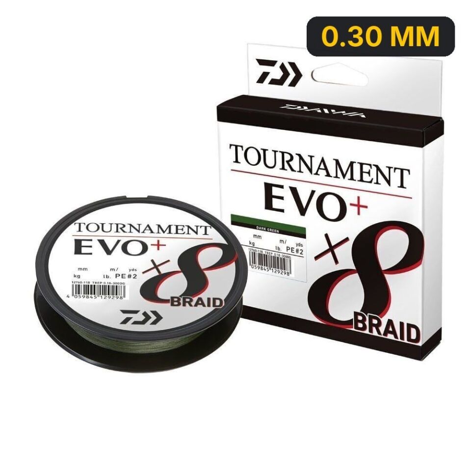 Daiwa Tournament EVO+ 8B Dark Green İp Misina (270m) 0.30 MM