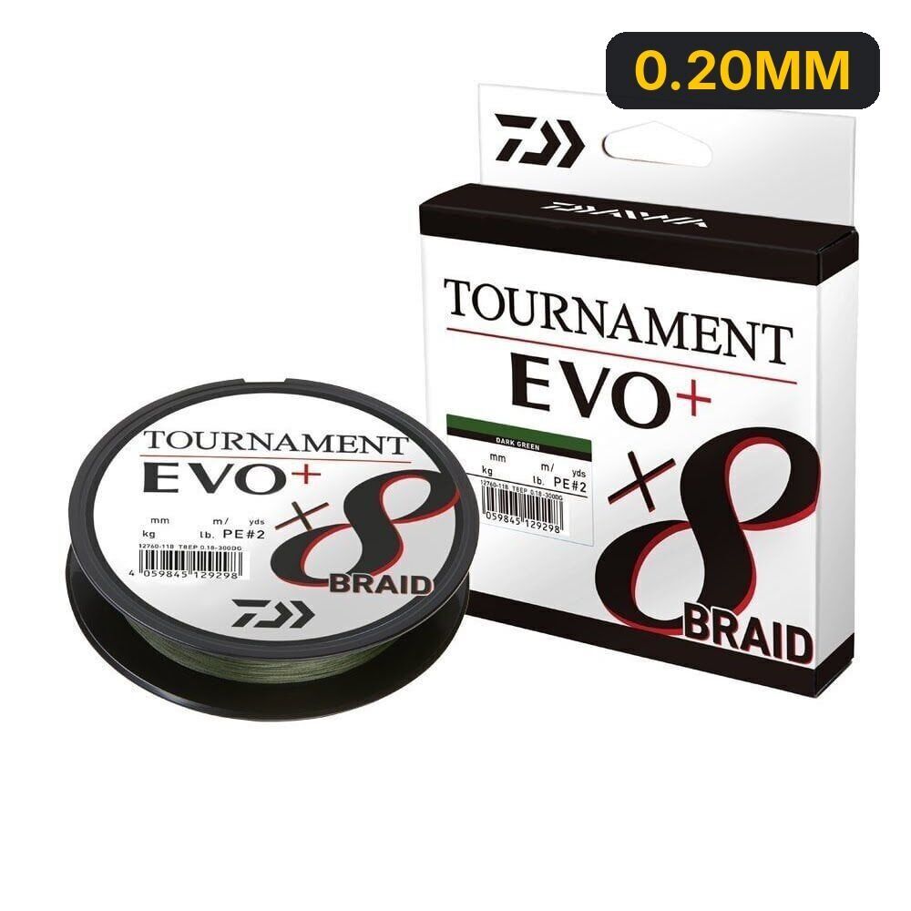 Daiwa Tournament EVO+ 8B Dark Green İp Misina (270m) 0.20MM