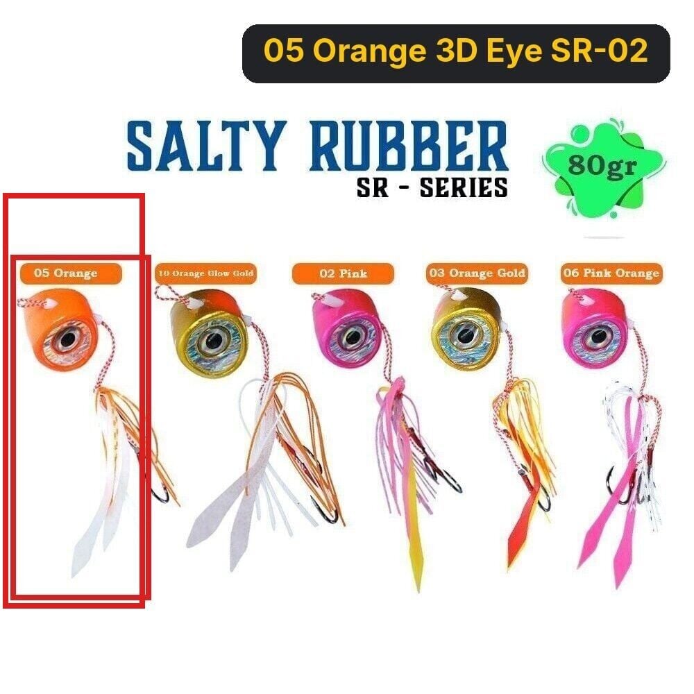 Fujin Salty Rubber 80gr SR Serisi Tai Rubber Set 05 Orange 3D Eye SR-02