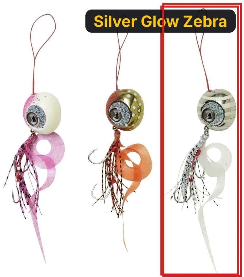 Savage gear Cuttle Eye 100 Gr Suni Yem Silver Glow Zebra