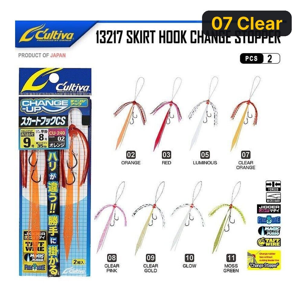 Cultiva 13217 Skirt Hook Seven Change Stopper Tai Rubber Asist 07 Clear