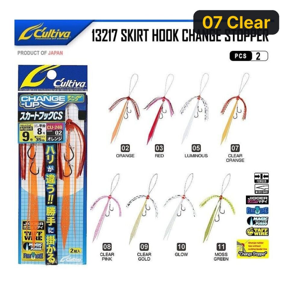 Cultiva 13217 Skirt Hook Seven Change Stopper Tai Rubber Asist 07 Clear