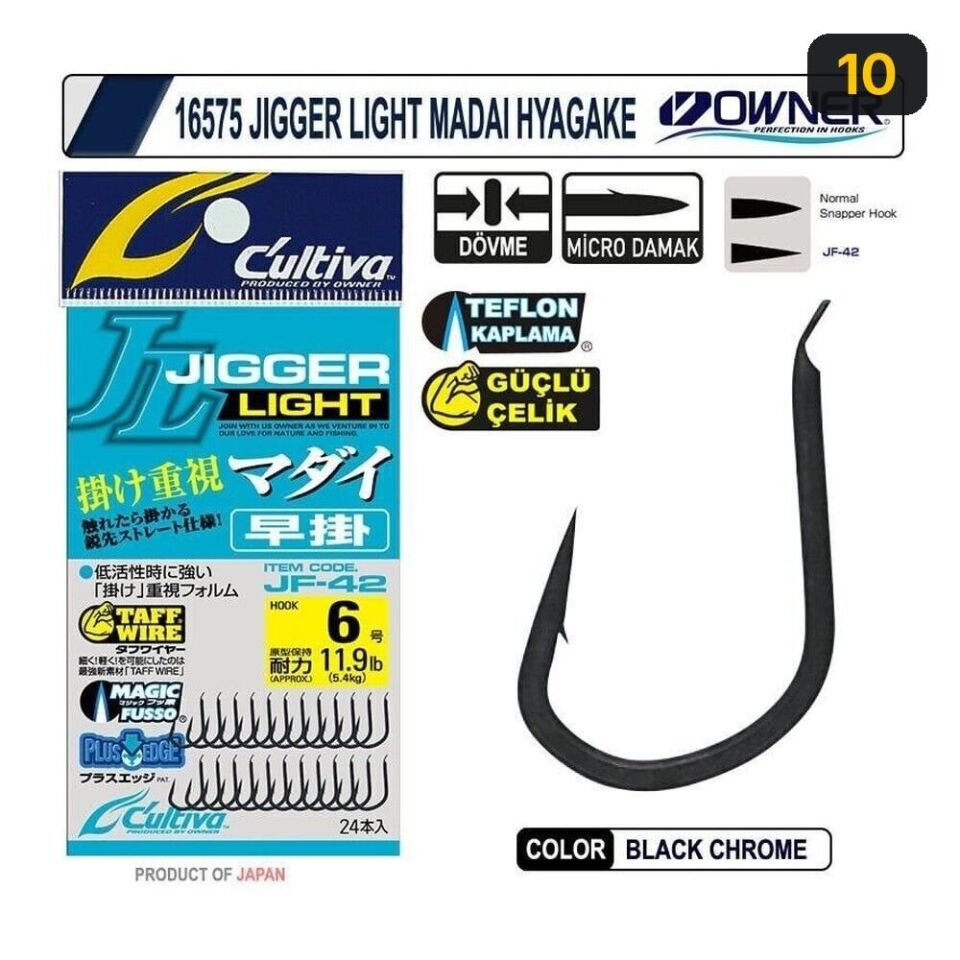 Cultiva 16575 Jigger Light Madai Hayagake Tekli İğne 10