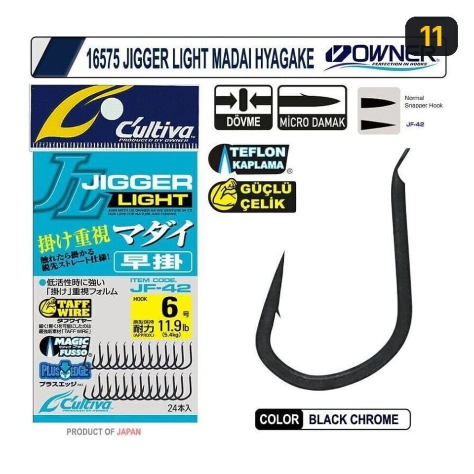 Cultiva 16575 Jigger Light Madai Hayagake Tekli İğne 11
