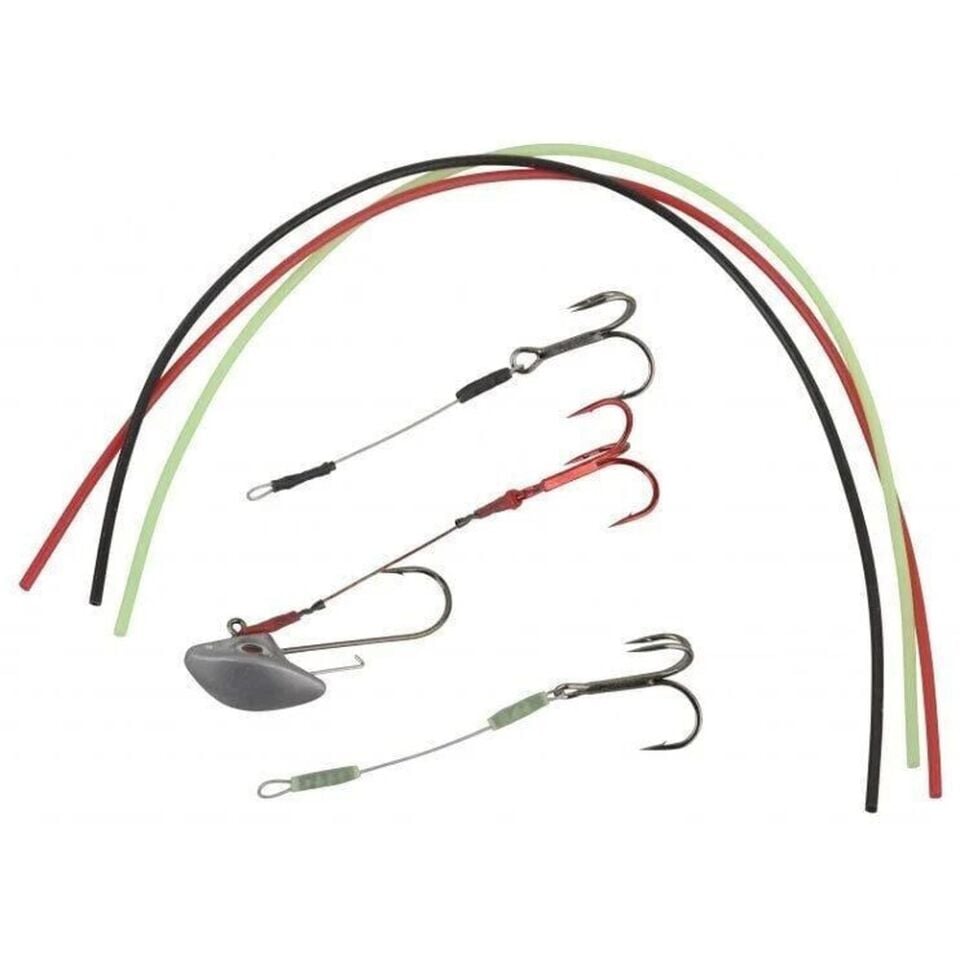 Savage gear Rig Finesse Silicone Tube. Red. Black. Glow 1.4 mm 3x30 cm