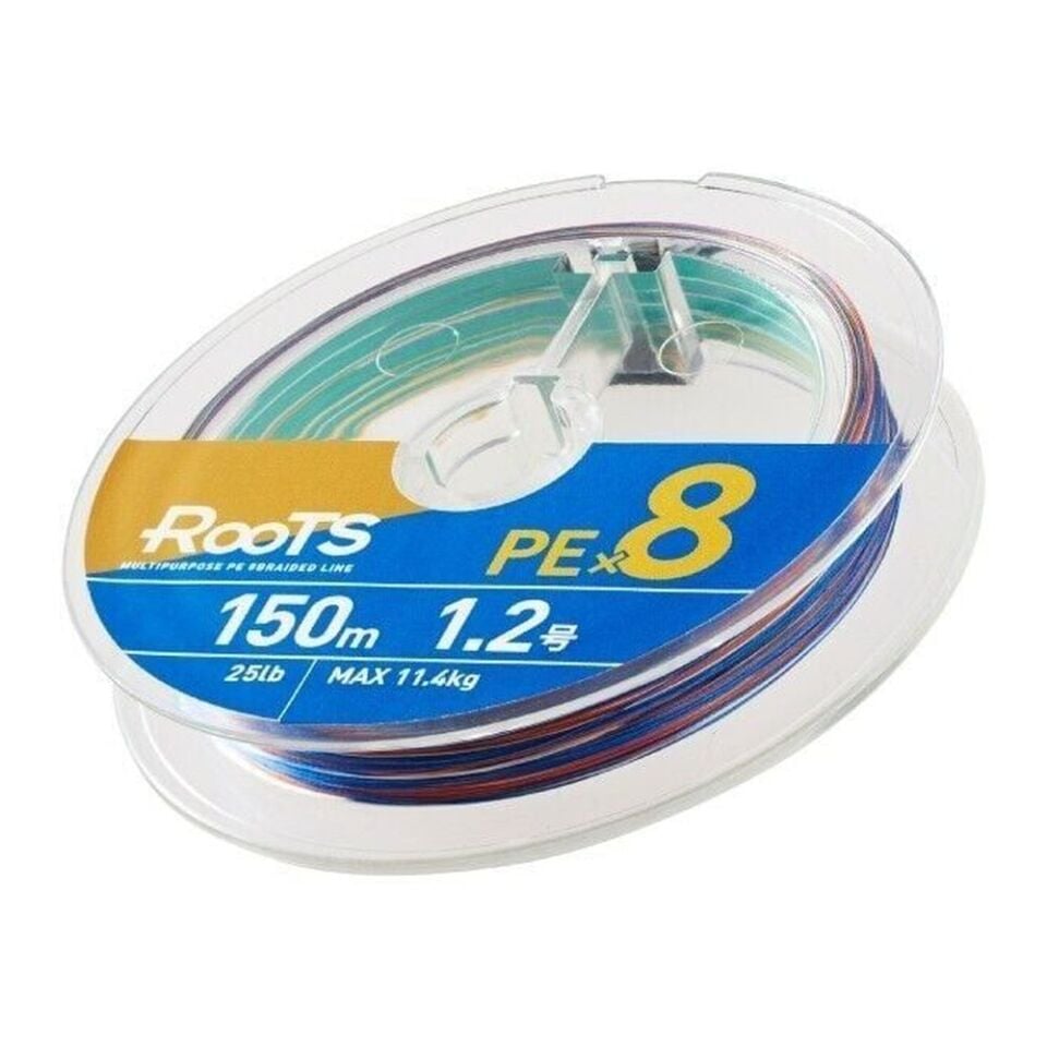 Gosen X8 Roots PE 8 Örgü Spin İp Misina 150mt Multi Color 0,216 MM - 1,5 PE