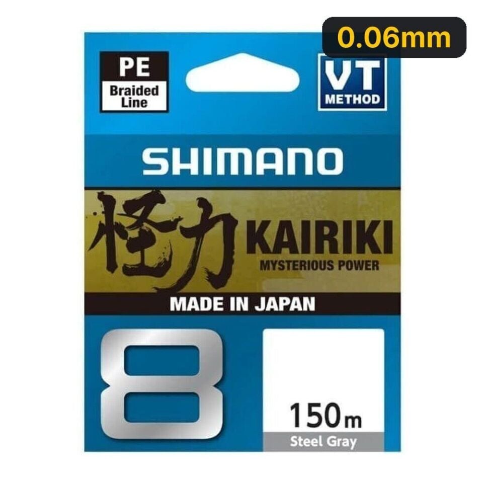 Shimano Kairiki 8x 150 mt Steel Gray (Gri) Örgü İp Misina