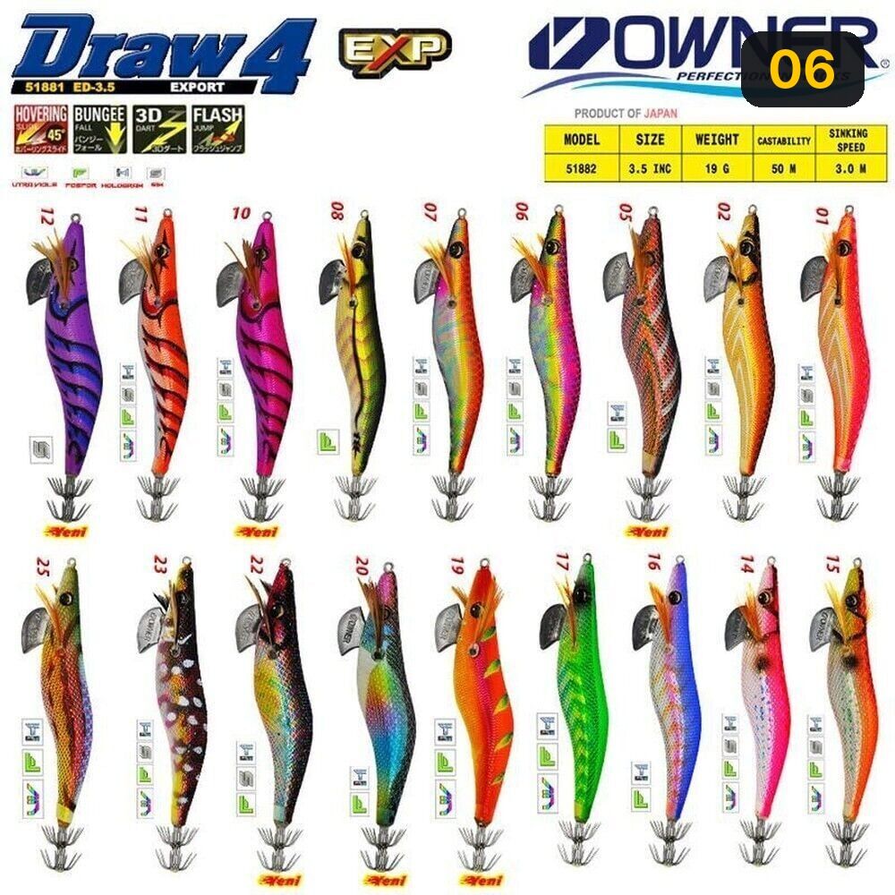 Owner 51882 Draw Squid ED-3,5 12CM Kalamar 06