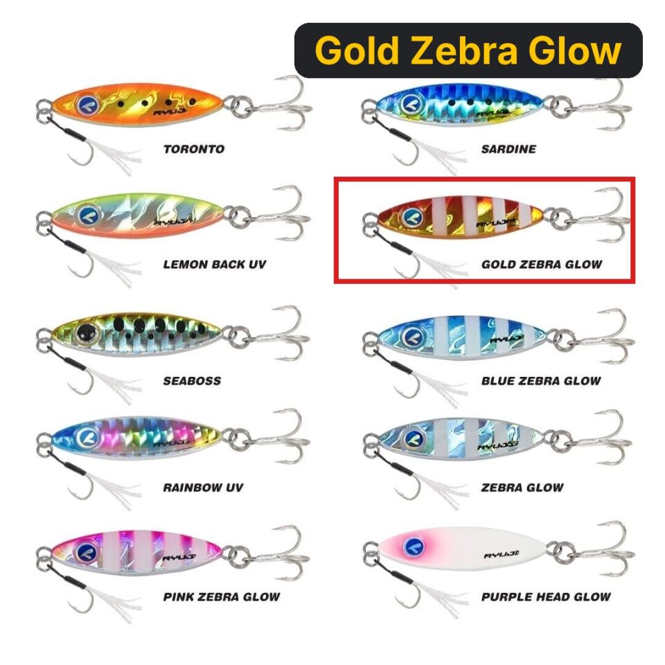 Ryuji Zuby 32mm 6.6gr Jig Yem Gold Zebra Glow