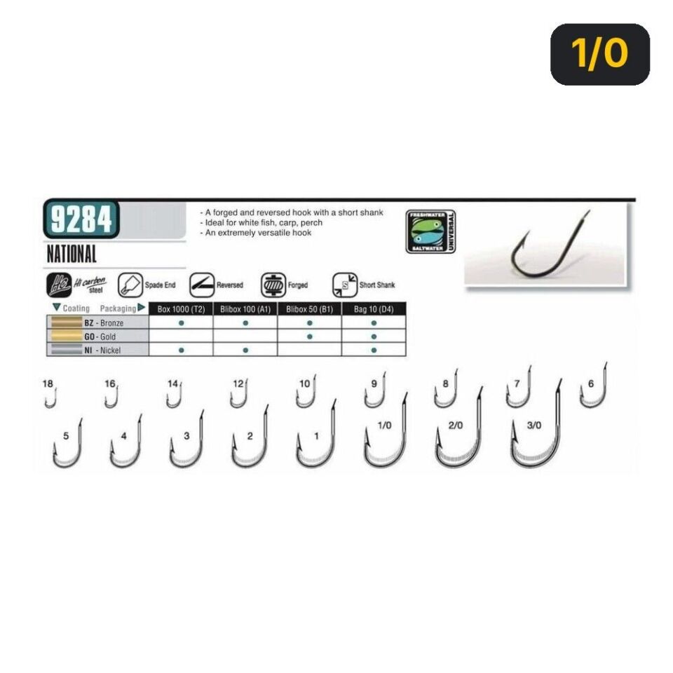 Vmc 9284BZ (505) (BRONZ) Çarpraz Kısa Pala İğne 1/0