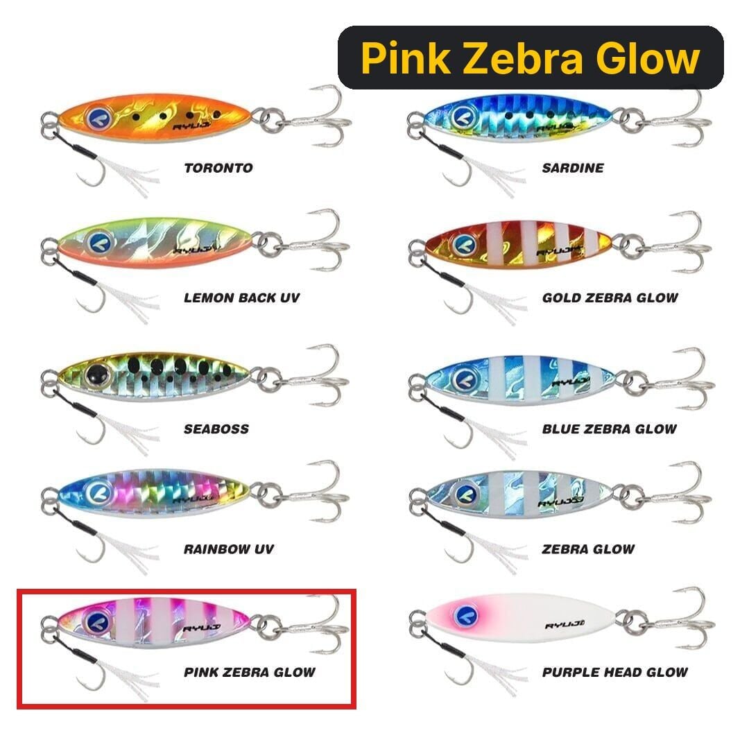 Ryuji Zuby 32mm 6.6gr Jig Yem Pink Zebra Glow