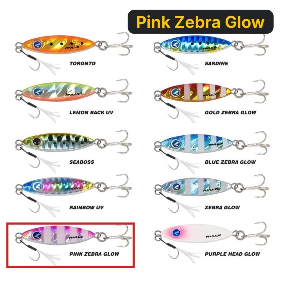 Ryuji Zuby 32mm 6.6gr Jig Yem Pink Zebra Glow