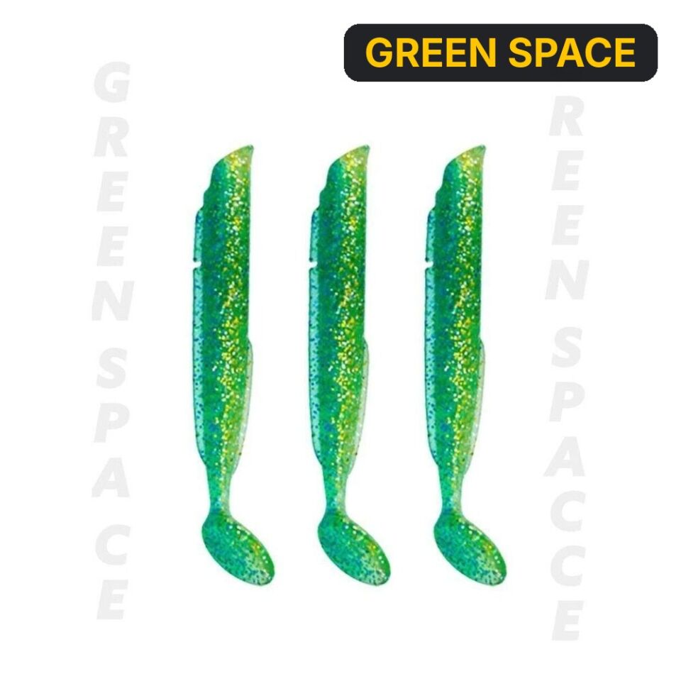 Fujin Salt Eel Body 10cm x3 Silikon Yem Gövde GREEN SPACE