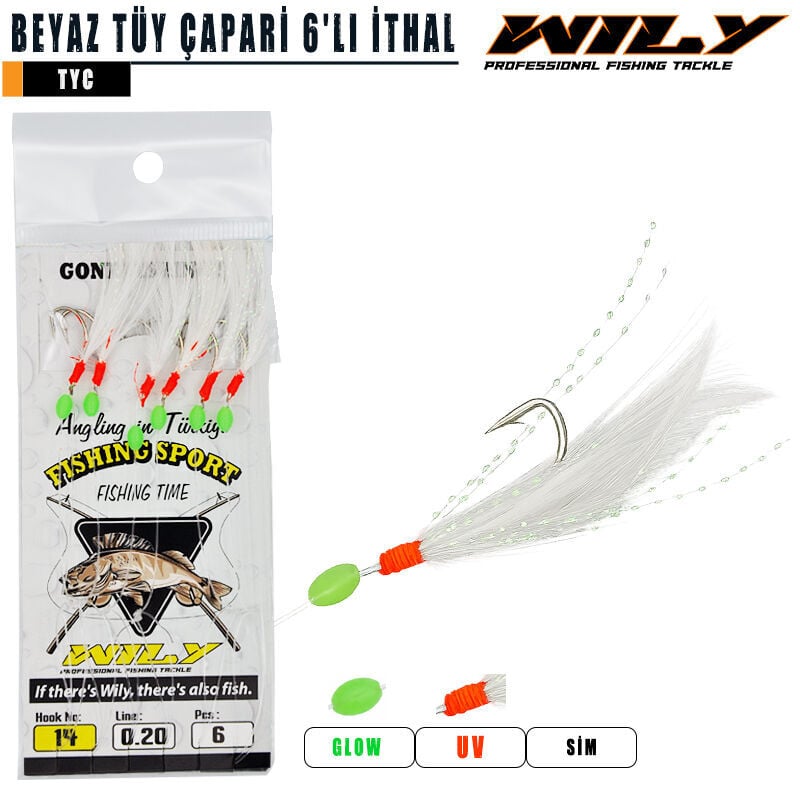 Wily İthal 6'lı Beyaz Tüy Çapari