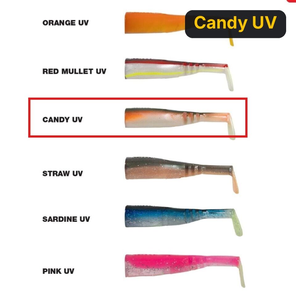 Seabor Lily Shad 9.3CM (3 AD) Yedek Silikon Candy UV