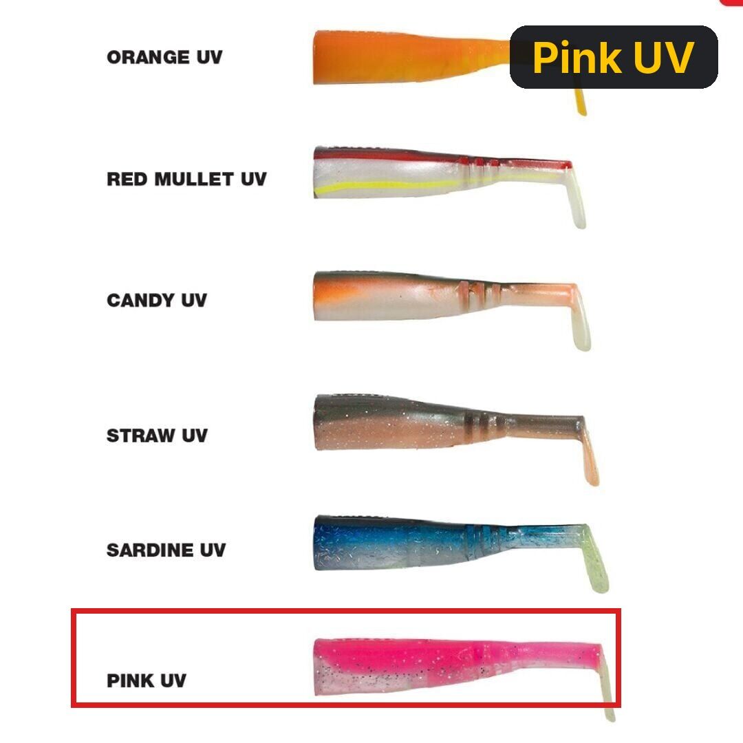 Seabor Lily Shad 9.3CM (3 AD) Yedek Silikon Pink UV