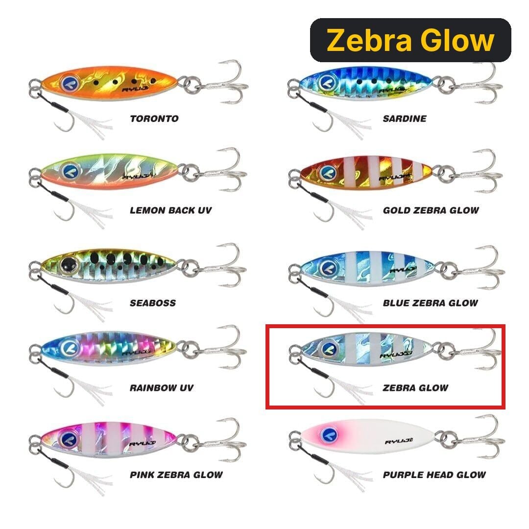 Ryuji Zuby 32mm 6.6gr Jig Yem Zebra Glow