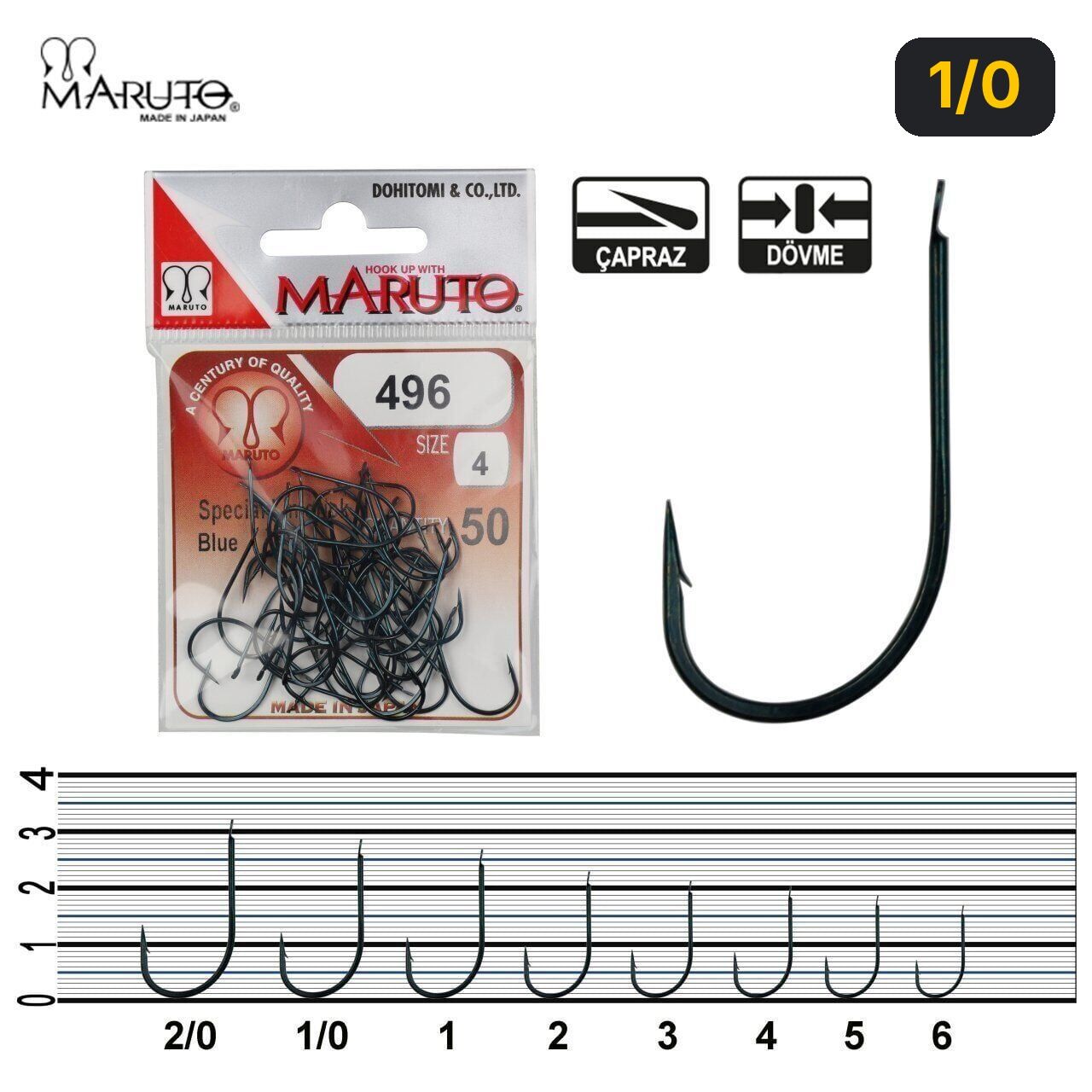 Maruto 496 Mavi İğne 1/0