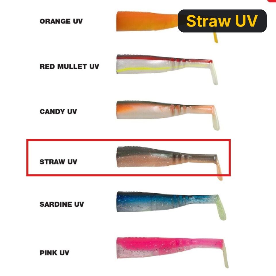 Seabor Lily Shad 9.3CM (3 AD) Yedek Silikon Straw UV