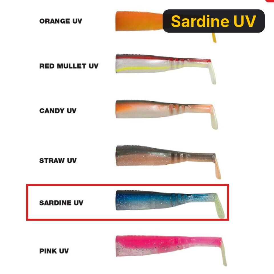 Seabor Lily Shad 9.3CM (3 AD) Yedek Silikon Sardine UV