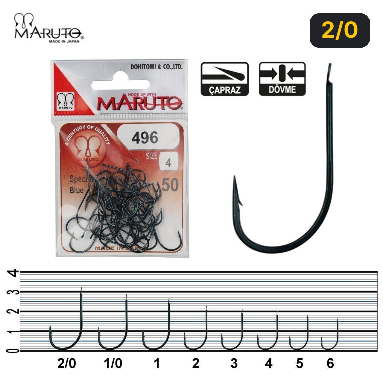Maruto 496 Mavi İğne 2/0