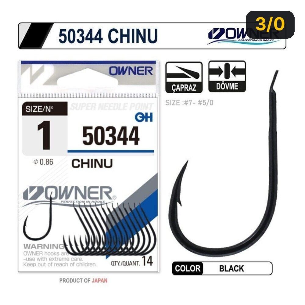Owner 50344 Chinu Black İğne 3/0
