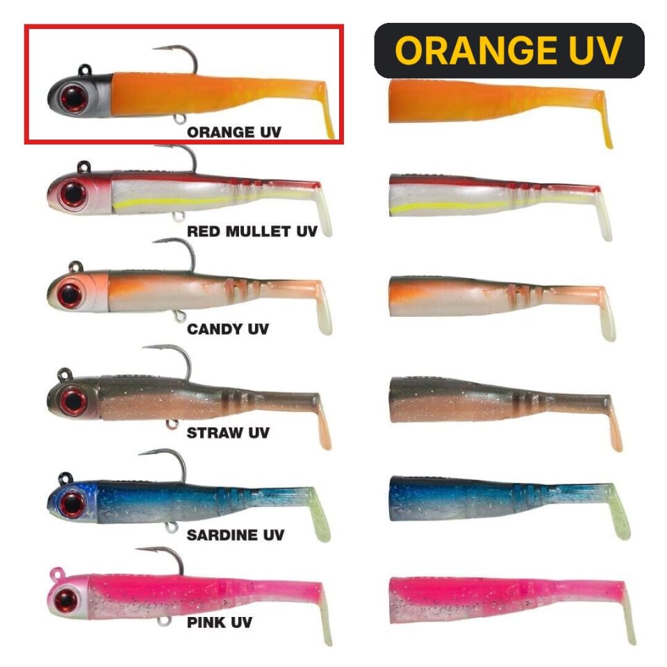 Seabor Lily Shad 100gr 2+1 Silikon Yem ORANGE UV