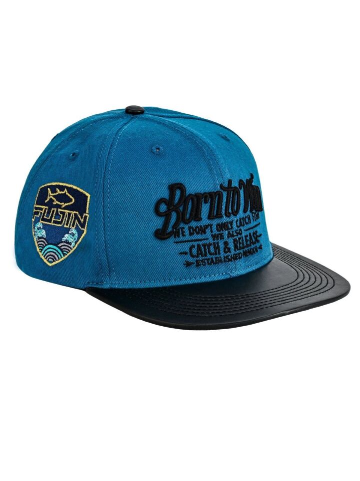 Fujin BTW Leather Visor Şapka Indigo
