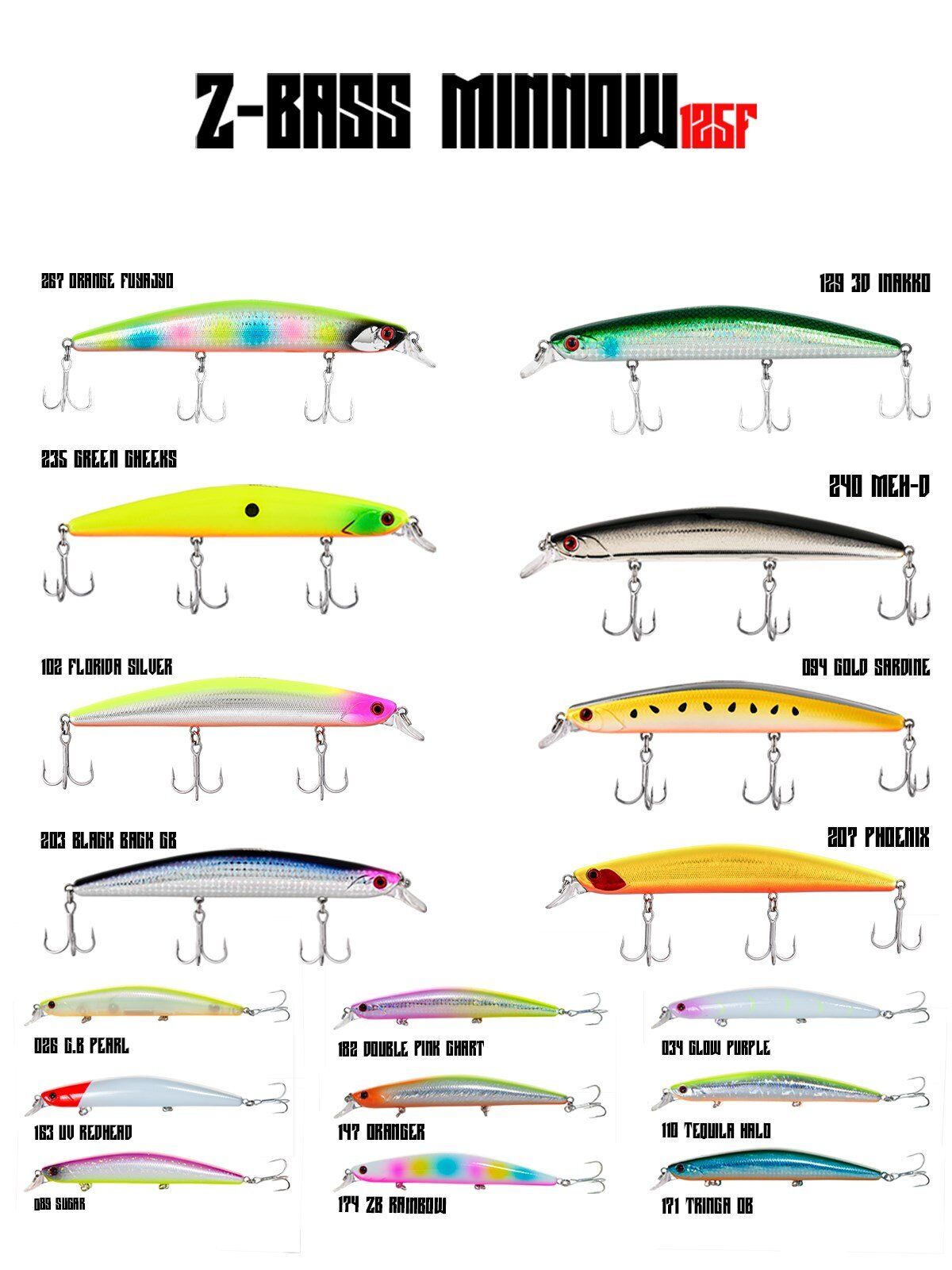 Fujin Z-Bass Minnow 125F 21gr Maket Balık 267 Orange Fuyajyo