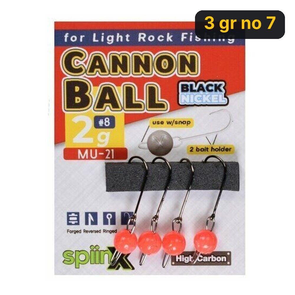 Spiinx Cannon Ball Jighead Uv Pembe 3 gr no 7