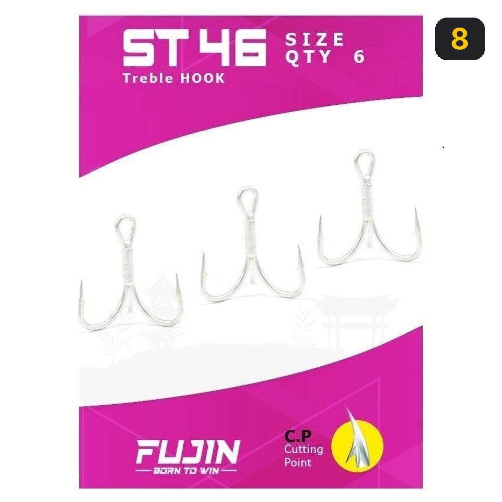 Fujin ST46 Üçlü Maket Balık İğnesi 8