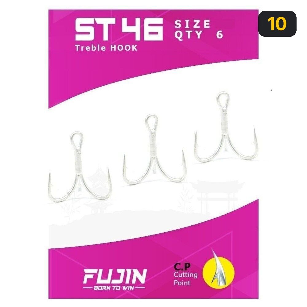 Fujin ST46 Üçlü Maket Balık İğnesi 10