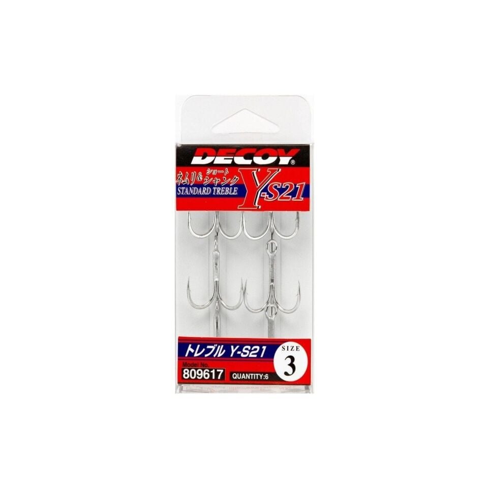Decoy Y-S21 Standart Treble Üçlü Maket Balık İğnesi