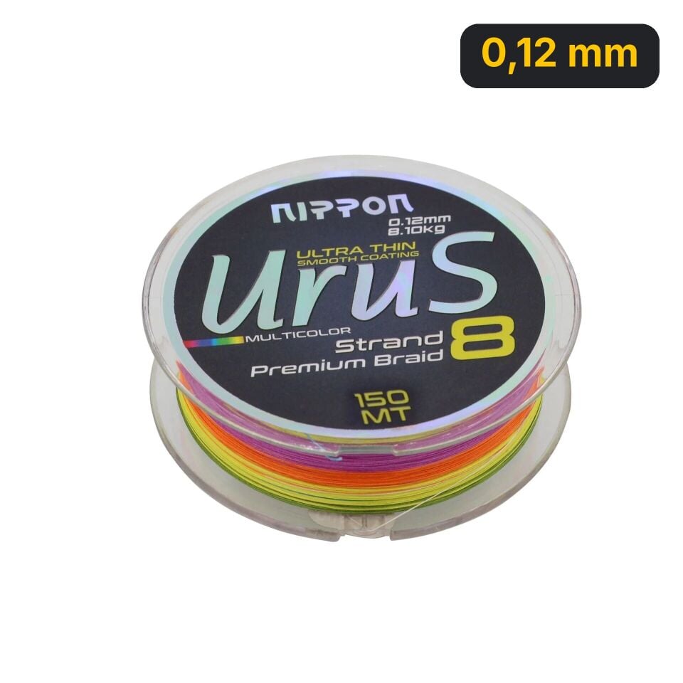 Nippon Urus 8X Braid 150 MT Multi Color İp Misina 0,12 mm
