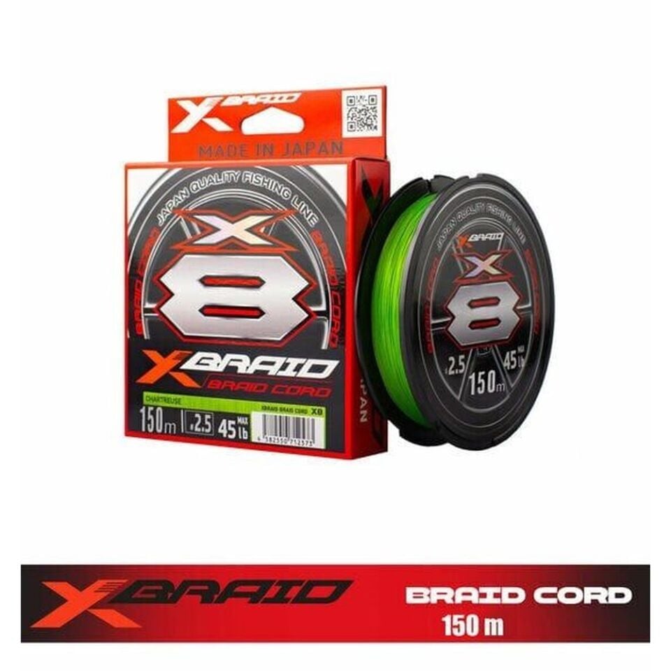 YGK X035 Braid Cord Pe X8 150M Fluo Green İp Misina