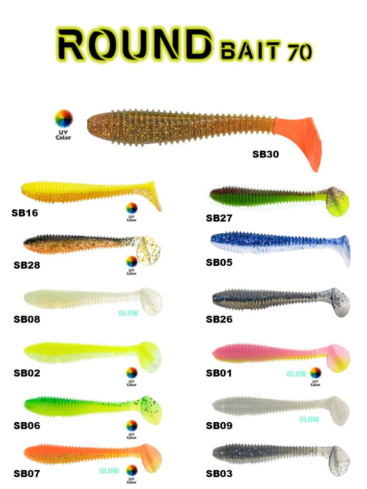 Fujin Round Bait 70mm Silikon Balık SB030