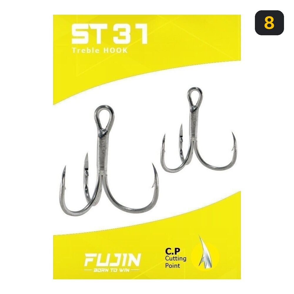 Fujin ST31 Üçlü Maket Balık Kancası Nickel 8