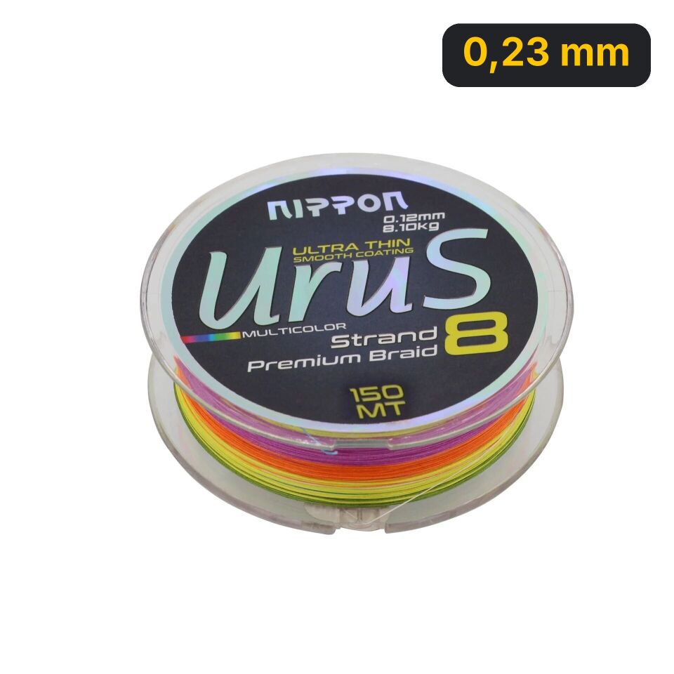 Nippon Urus 8X Braid 150 MT Multi Color İp Misina 0,23 mm