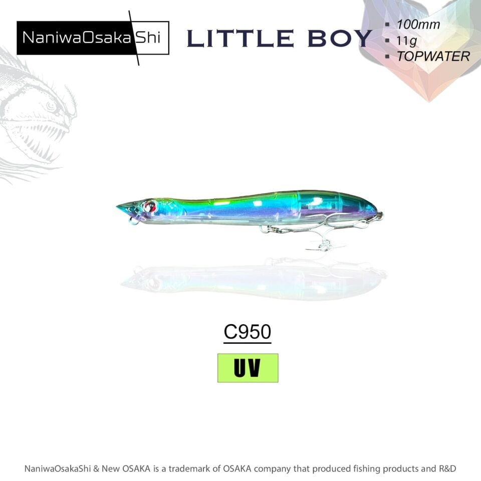 NaniwaOsakaShi Little Boy 100mm 11gr Topwater Sahte Balık