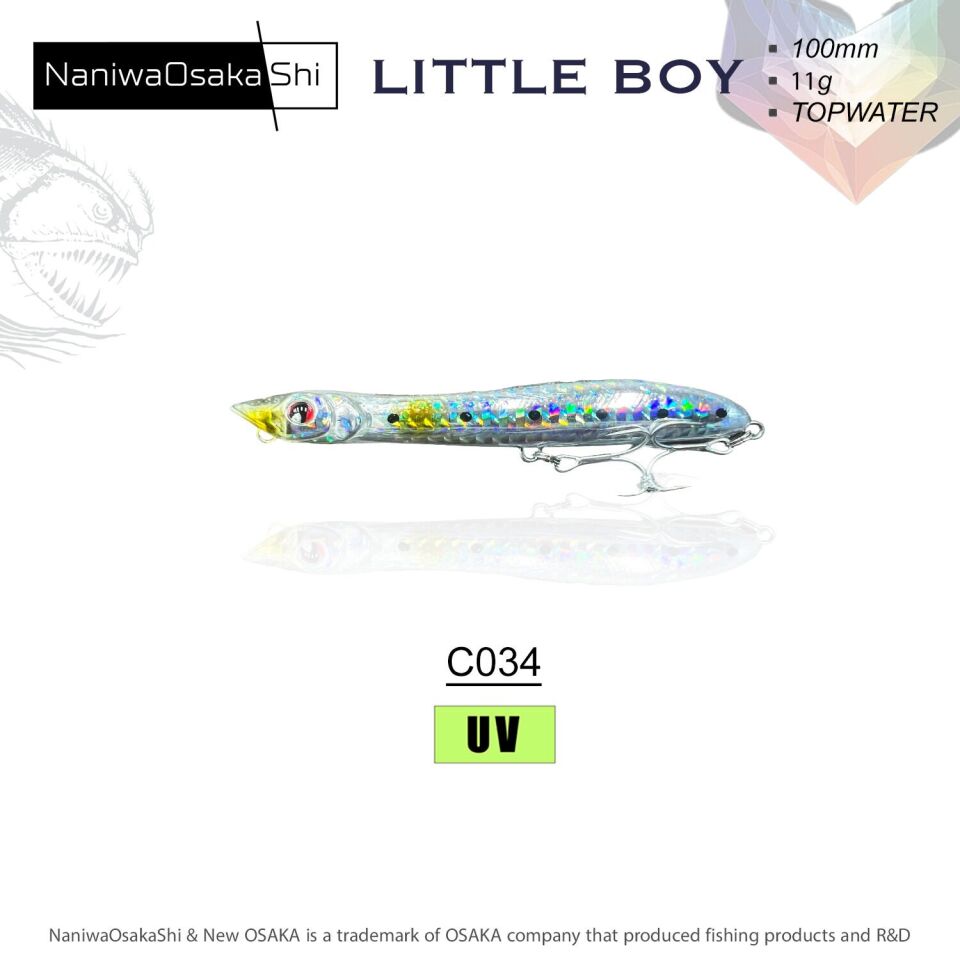 NaniwaOsakaShi Little Boy 100mm 11gr Topwater Sahte Balık