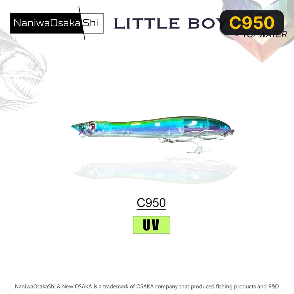 NaniwaOsakaShi Little Boy 100mm 11gr Topwater Sahte Balık C950