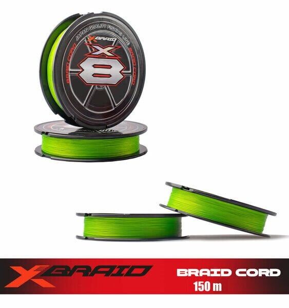 YGK X035 Braid Cord Pe X8 150M Fluo Green İp Misina 2 PE-0.23 MM