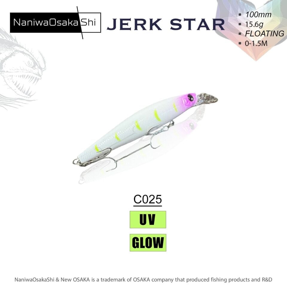 NaniwaOsakaShi Jerk Star 100mm 15.6gr Floating Maket Balık