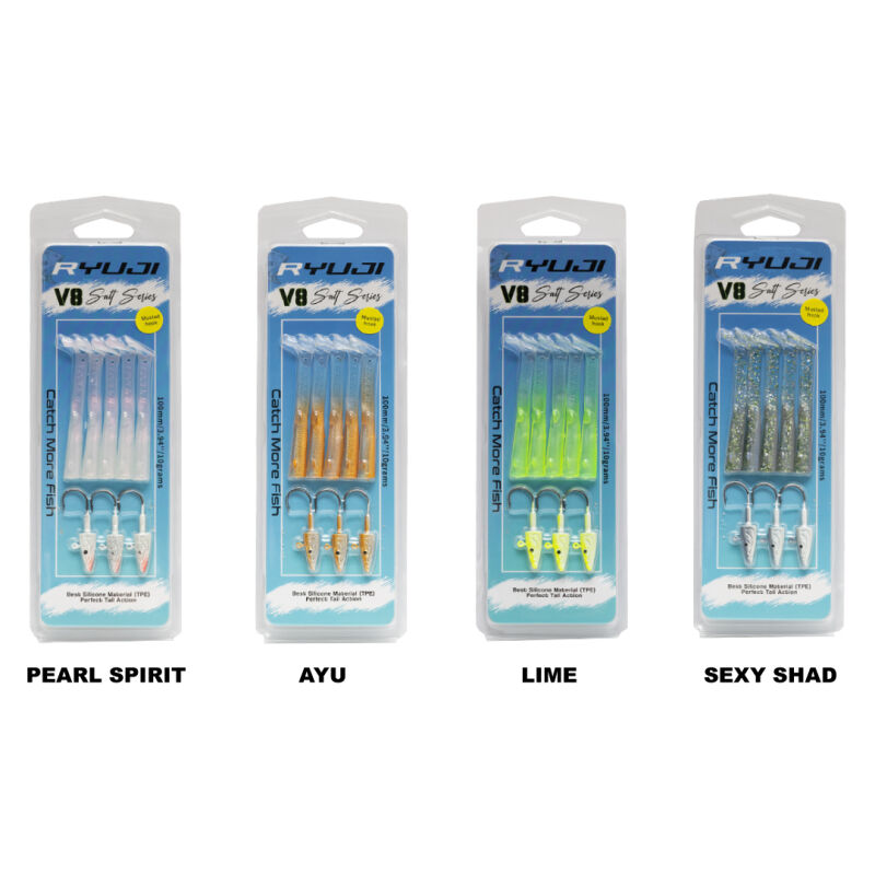 Ryuji V8 10cm, 10gr Silikon Yem Pearl Spirit