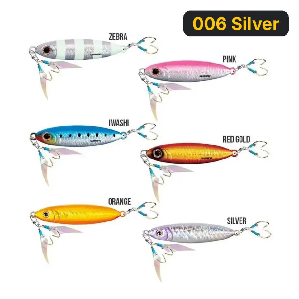 Shimano Ocea Stinger Butterfly Flat Light 7.2 Cm 50 Gr Jig Yem 006 Silver