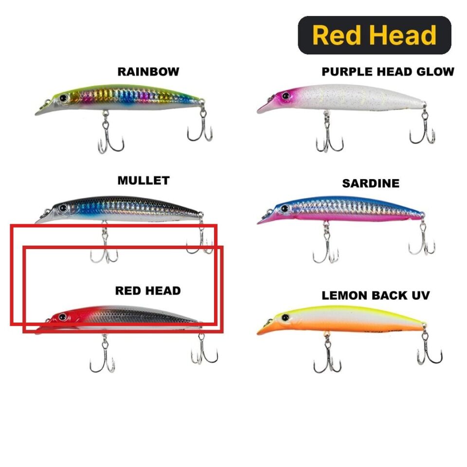 Ryuji Sasume 10.5cm 13gr Maket Balık Red Head