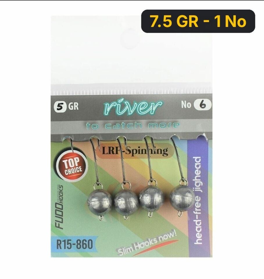 River Mafsallı Hareketli Jig Head 4P 7.5 GR - 1 No
