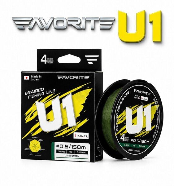 Favorite U1 Pe X4 150m Koyu Yeşil İp Misina