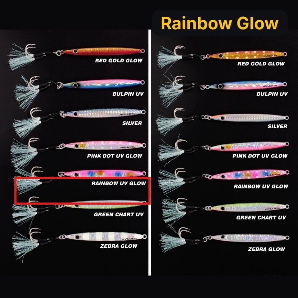 Ryuji Slim Jet Jig 60gr Metal Yem Rainbow Glow