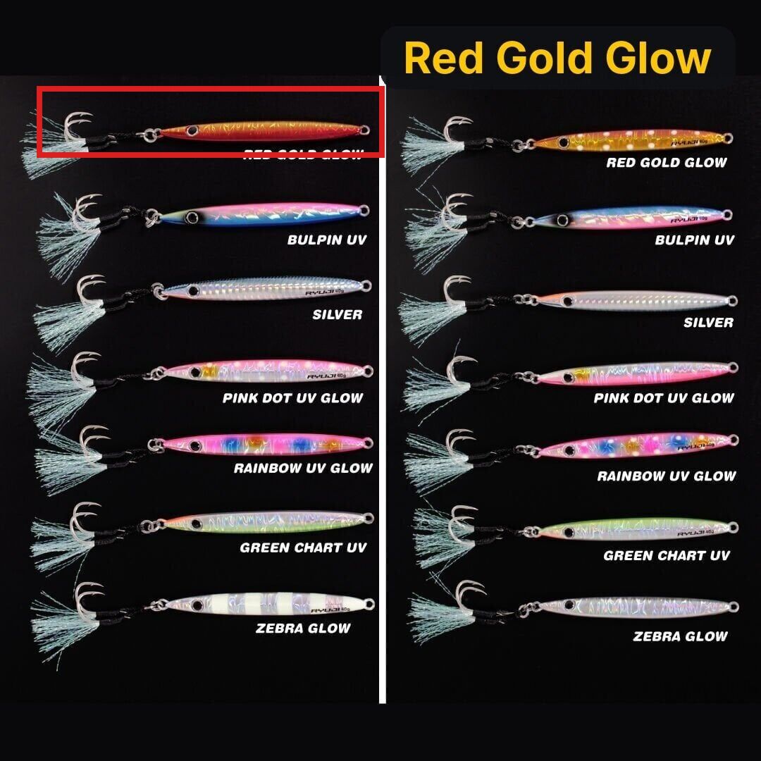 Ryuji Slim Jet Jig 60gr Metal Yem Red Gold Glow